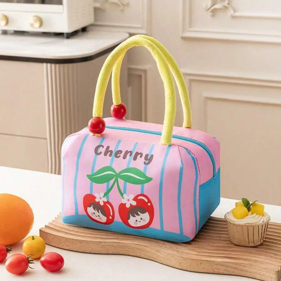 Cute and Fun Thermal Bag - Cartoon Style Handheld Lunch Box for School Commute Meal Container Bag