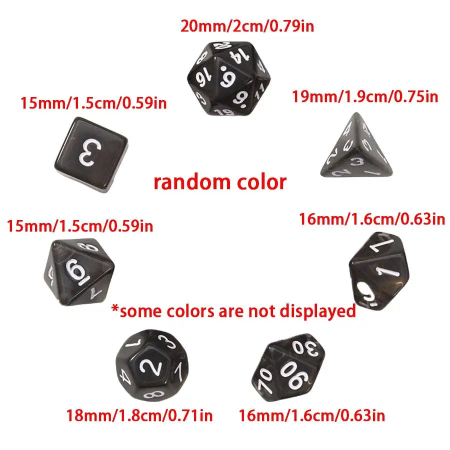 32/56pcs Baged Polyhedral Dice Set, Number Dice Kit for DND, Tabletop Role Playing Game, MTG, Board Game & Party Supplies XJM