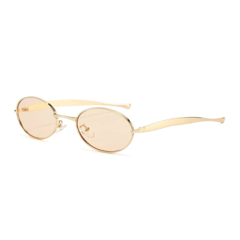 Hiking 1/3pcs New Small Oval Anti Light Glasses 2025 Women Y2K Metal Frame Luxury Brand Shades Fashion Punk Popular Eyewear