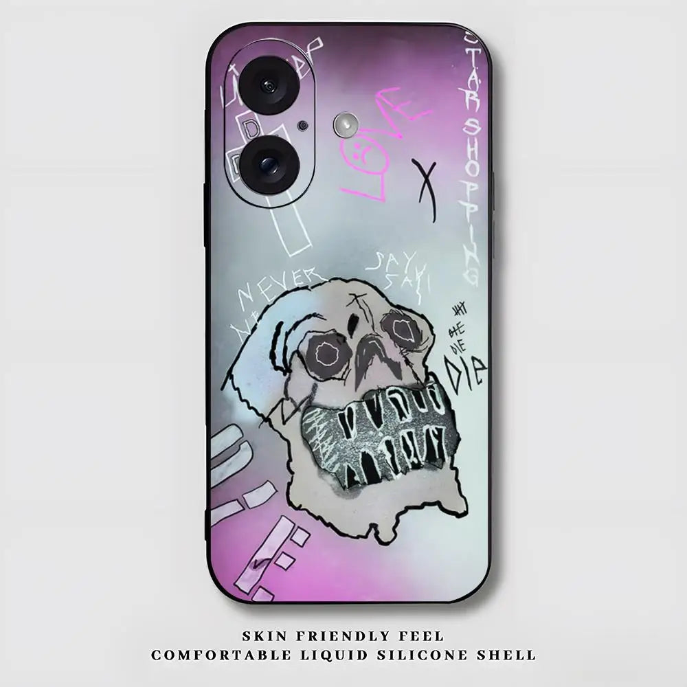 L-Lil Peep Famous Star Popular  Phone Case For iPhone 17 16 15 14 13 12 X XR XS 8 Plus Mini Pro Max Soft black Shockproof Cover