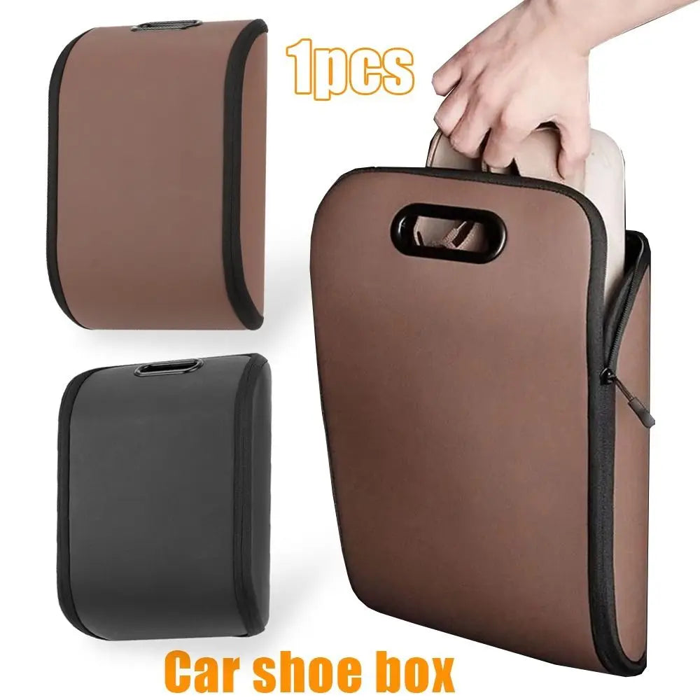 Dust-proof Car Shoe Storage Box Durable Wear-Resistant Vehicle Shoe Storage Box Non-slip Base Polypropylene