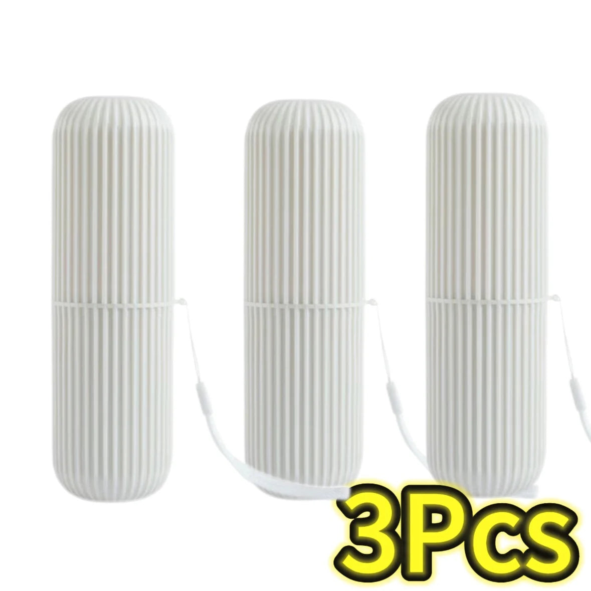 Travel Toothbrush Box Vertical Stripe Portable Mouthwash Cup Brushing Cup Washing Cup Toothware Box Toothpaste Storage Boxes