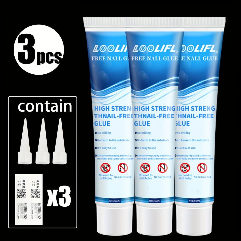LOOLIFL All-purpose Sealant Glue Quick Drying Ultra Strong Fix Sealer Nail free Adhesive Glass Tile Metal Universal Bonding