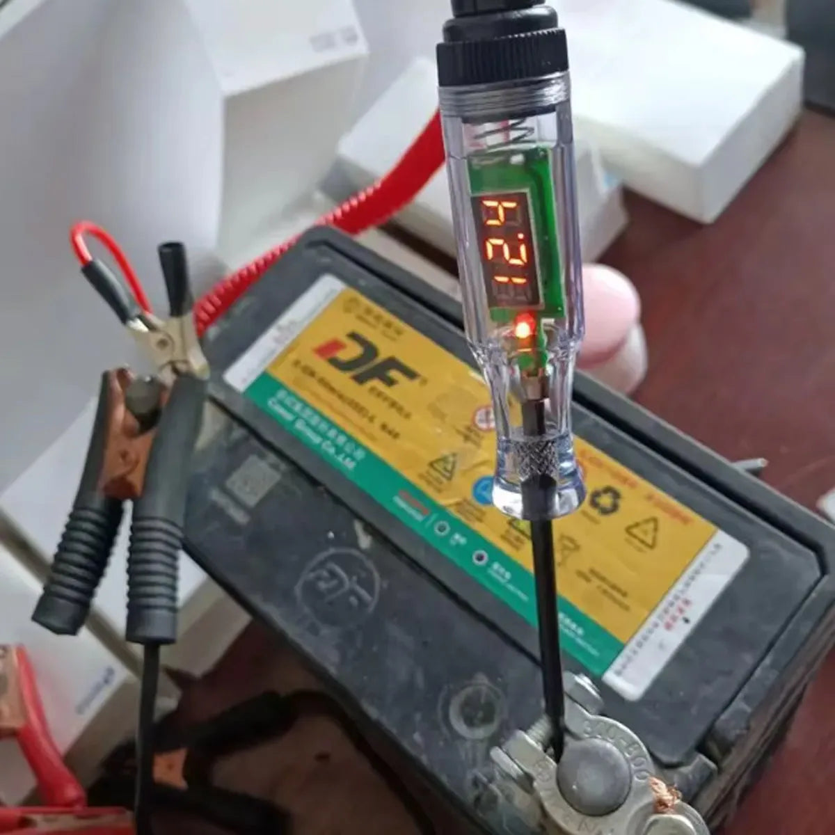 6V-24V 5V-90V Circuit Tester Digital Test Lamp Probe Pen Lamp Automotive Truck Voltage Circuit Test Pen Automotive Repair Tool