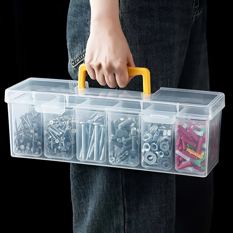 1PC Portable Tool Storage Box for Outdoor Work Home Desk Use - Classify Screw Accessories Organizer