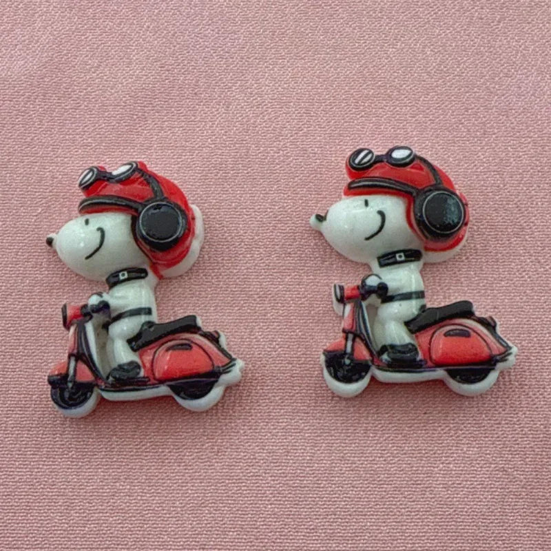10pcs resin cute card puppy series pendant, DIY jewelry making earrings, keychain accessories