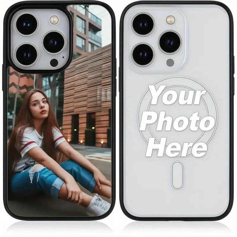 DIY Custom Selfie Photo Magnetic Phone Case For iPhone 18 17 16 15 14 13 12 11 Pro XS Max Plus Mini Air XR X 17e 16e Back Cover