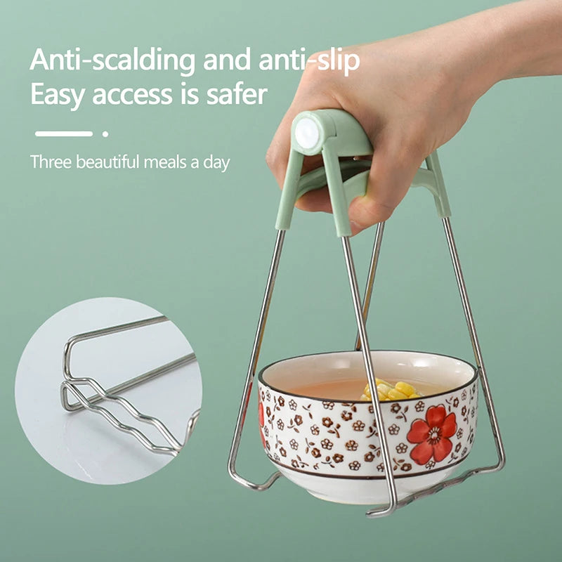 1 Pc Silicone Anti-Scald Clip Kitchen Pot Holder Anti-Hot Lifter for Plate Bowl Dish - Handy Kitchen Accessory Gadget