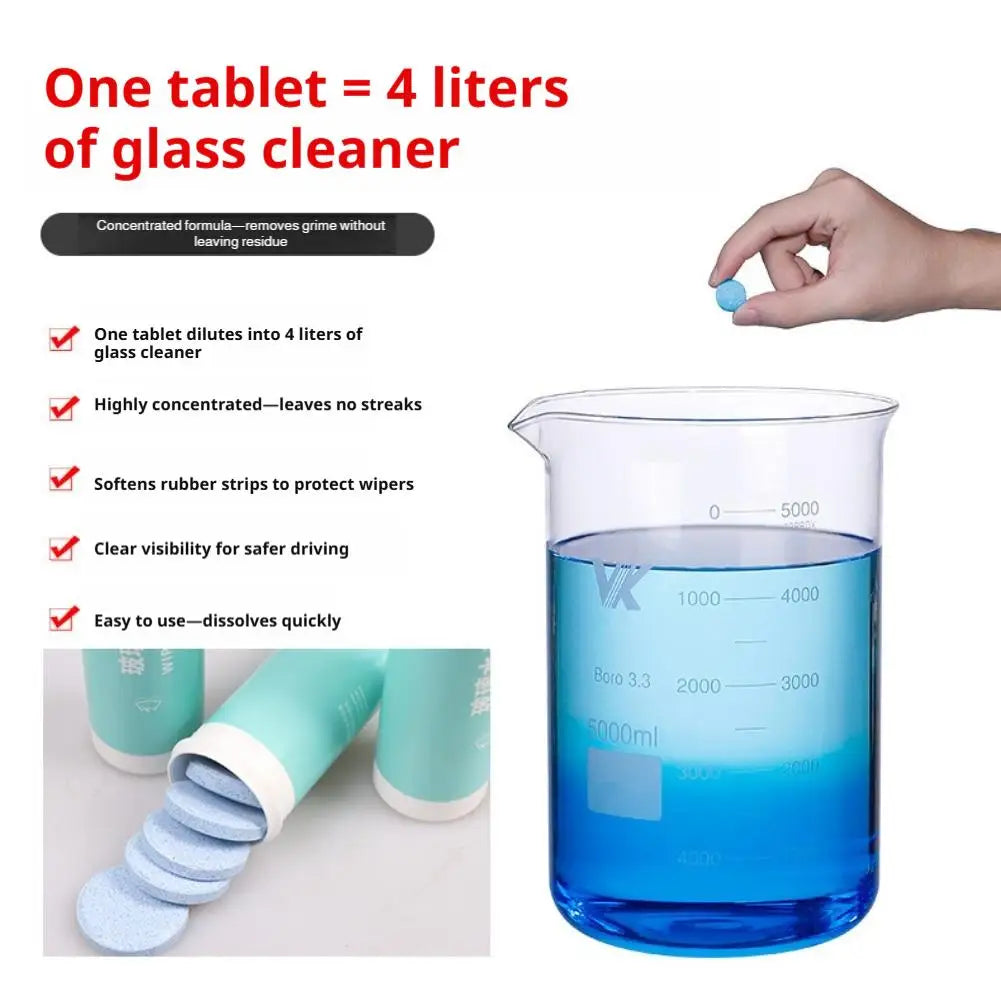 Solid Car Windscreen Cleaner Tablets Effervescent Washer Glass Cleaner Concentrated Wiper Detergent Auto Accessories