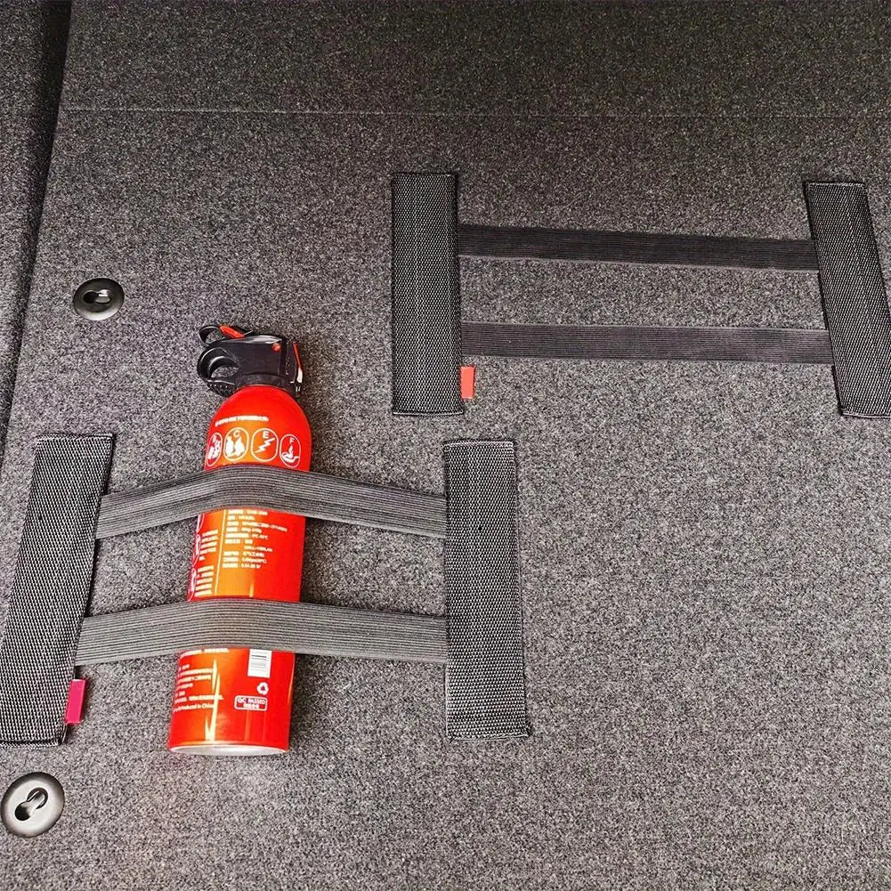 Car Trunk Organizer with Hook & Loop Tape, Non-Slip Storage Box & Universal Fixing Belt for Plush Car Interiors, Prevents Spills