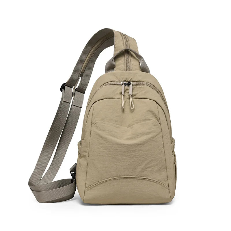 Casual Backpack Women's New Lightweight Crossbody Bag Large Capacity Student Schoolbag Travel Backpack Chest Bag Small Backpack