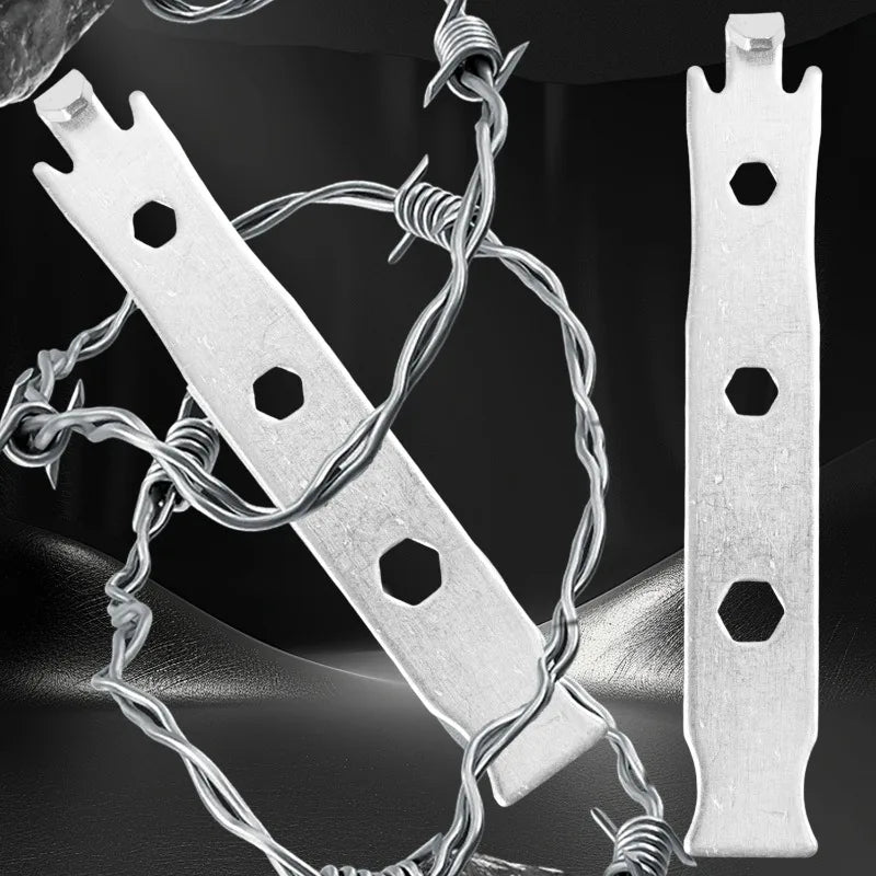5/1x Fence Wire Twisting Tools Stainless Steel Wrench Heavy Duty Tensioning Tool for Garden Binding Wire Fence Twisting Fastener