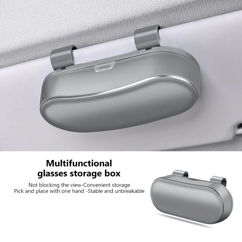 Car Sun Visor Glasses Case Anti-Scratch Sunglasses Storage Box Glasses Holder Organizer Universal for 99% Car Models