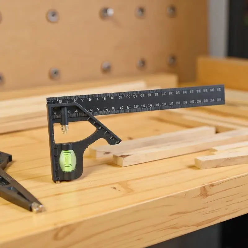 15/20/25CM Adjustable Combination Right Angle Ruler 45/90 Degree With Bubble Level Gauge Multifunctional Measuring ToolsHotsale