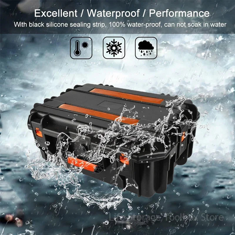 Large Tool box on wheels Shockproof Hard Case Portable Trolley Tool box Wheeled Safety Protector Tool Storage Box Tool Case