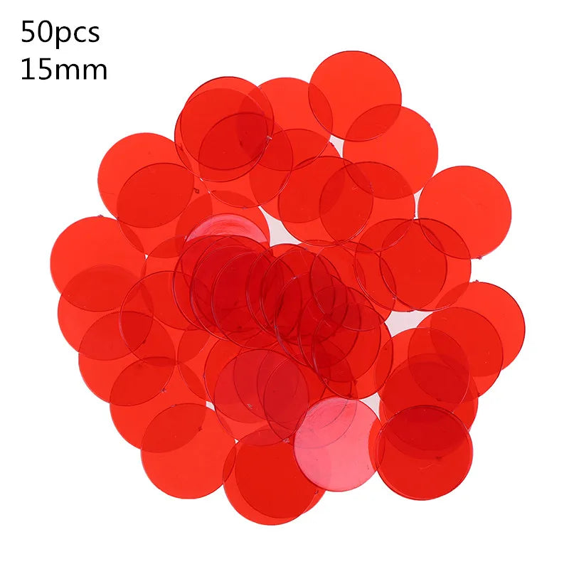 100/50pcs Montessori Education Math Toys Learning Resources Color Bingo Chip Supply 15mm