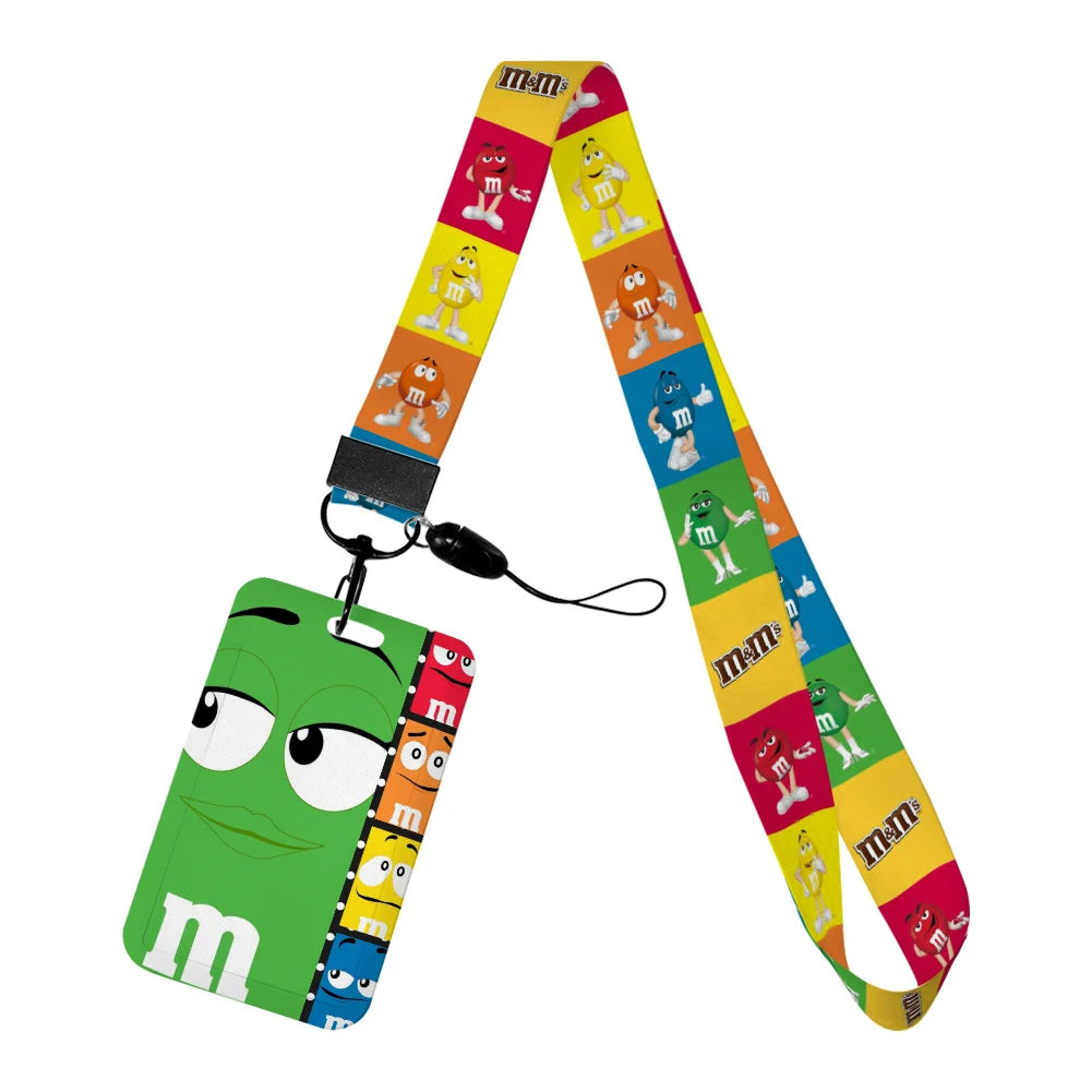 New Candy Design Lanyard Keychain ID Bus Card Cover Student Badge Holder Pass Hang Rope Lariat Gifts Keys Straps Accessories