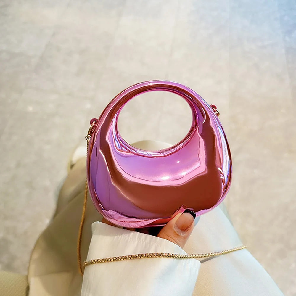 Fashion Acrylic Clutch Bags Elegant Small Handbags Portable Handle Wrist Bag for Women