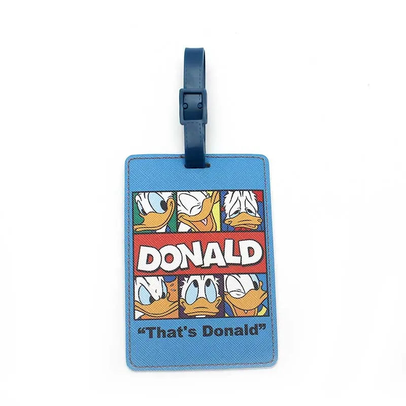 Cute Disney Dumbo Travel Accessories Luggage Tag PU Suitcase ID Addres Holder Baggage Boarding Tag Portable Label