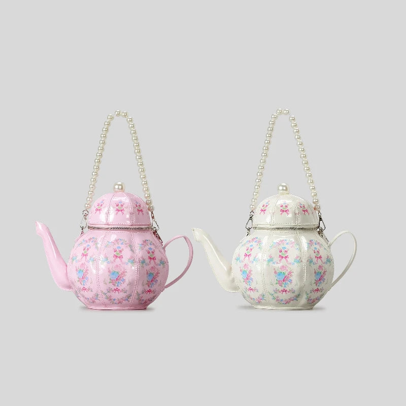 Pearl Chain Teapot Crossbody Bag for Women Shoulder Bags Purse and Handbags Luxury Designer Bags Dinner Bag Сумка Женская	bolso