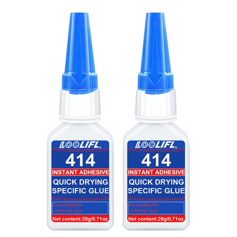LOOLIFL 414 Instant Adhesive 20g Super Glue Multi Purpose Repair Glue for  Plastic Metal Rubber Wood Ceramic Glass DIY Bonding