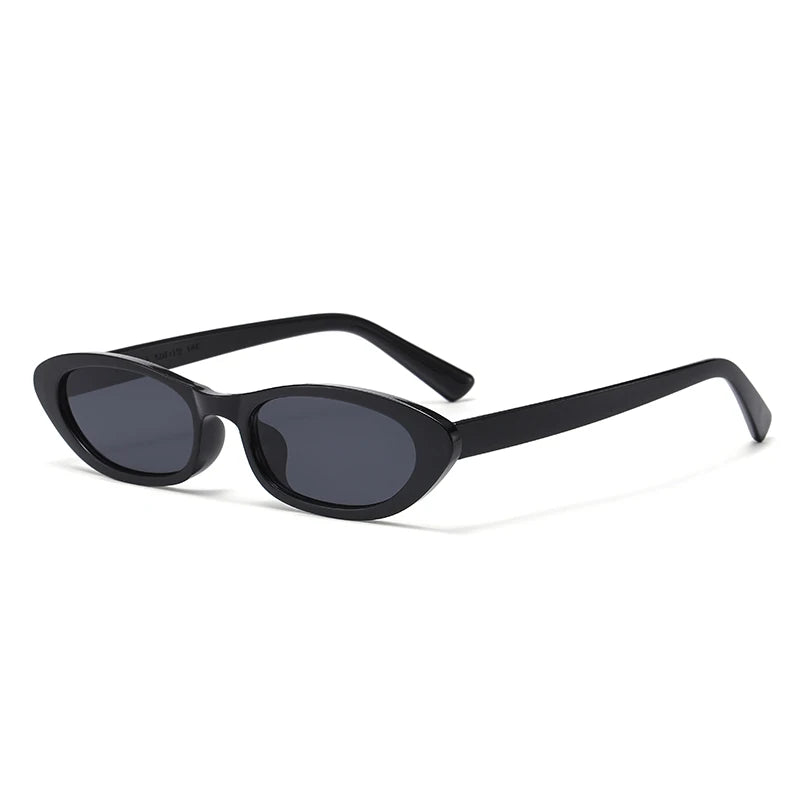 Hiking Eyewear Women's Black Sunglasses Fashion Brand Small Oval Frame Sun Glasses Ladies Retro Oval Eyewear Shade UV400