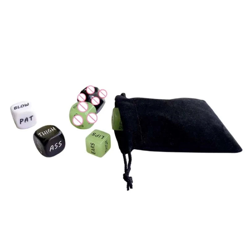 Exotic Sex Dice Toys for Couples - 6/12 Sided Romance Love Flirting Game Adult Entertainment Crap Dice for Bar Erotic Fun