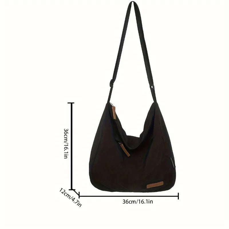 1pcs Crossbody Bag Nylon Durable Multi-Pocket Lightweight Daily Travel Shoulder Bag