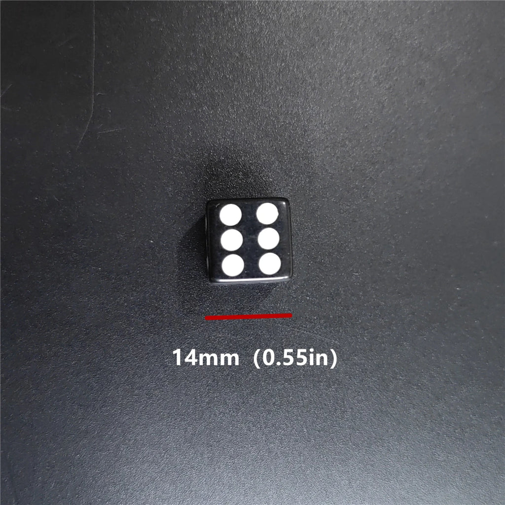 10 Pcs/set 14mm/0.63inch Acrylic Six Sided Standard Dice For Table Games, Party, Club Board Game