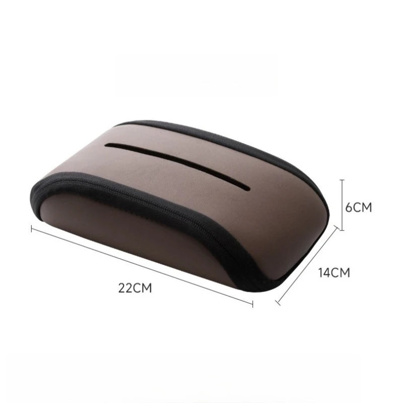 Car Tissue Bag Holder Leather Universal Auto Mounted Armrest Box Paper Box Storage Interior Seat Back Hanging Napkin Pockets