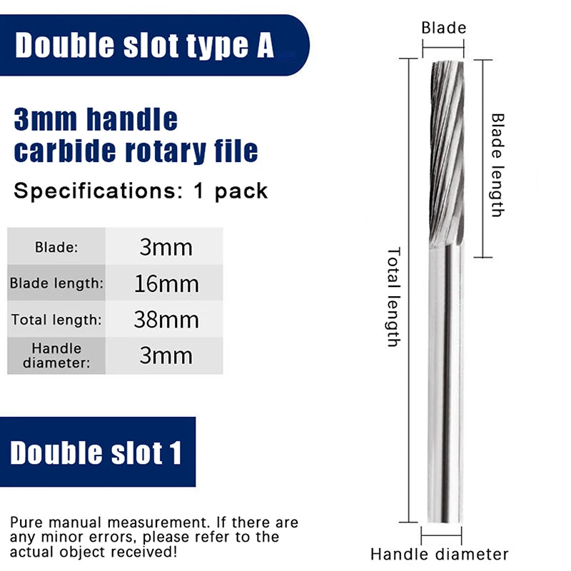 Tungsten Carbide Rotary File Hard Alloy Rotary Bur Drill Bit 3mm Shank Engraving Cutter Grinding Head For Metal And Plastic