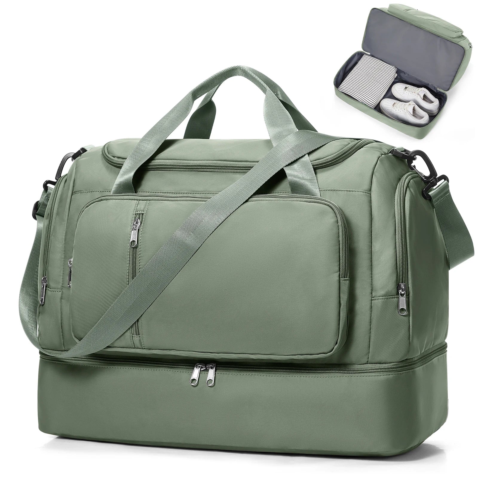 Large Capacity Travel Bags Hand Luggage Bag Sports Shoulder Crossbody Backpack, Short Distance Package Bags，Clothing Storage Bag