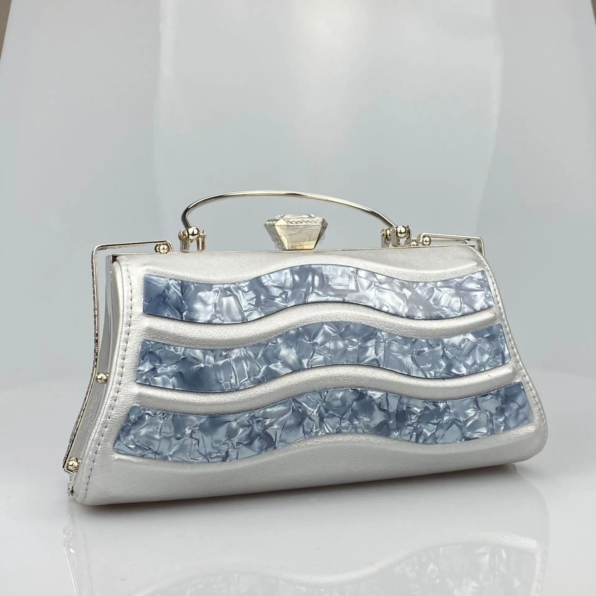 Designer Wallet Fashion Acrylic Evening Bag Women's Multi color Patch Handbag Geometry Celebrity Dress Evening Party Handbag