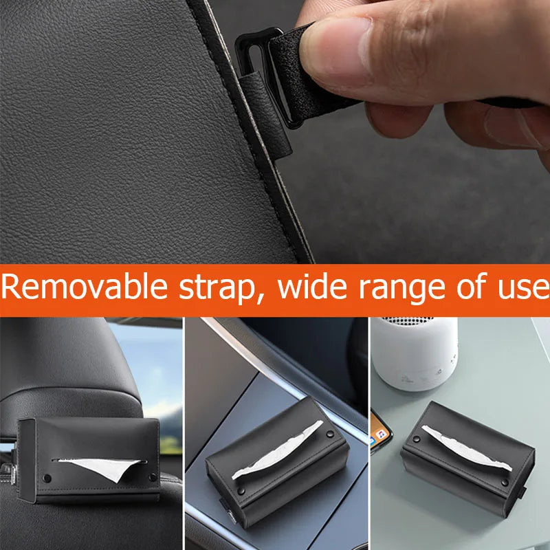 Car armrest box magnetic tissue box seat back napkin box for Volkswagen R Rline Golf Tiguan Polo CC Passat B7 R36 Scirocco T5