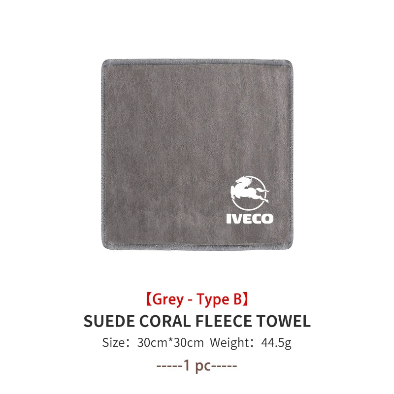 For IVECO Car Cleaning Cloth Towel Deer Skin Velvet Washing Tool Accessories Daily Eurocargo‌ S-Way T-Way Stralis‌ Powerstar‌