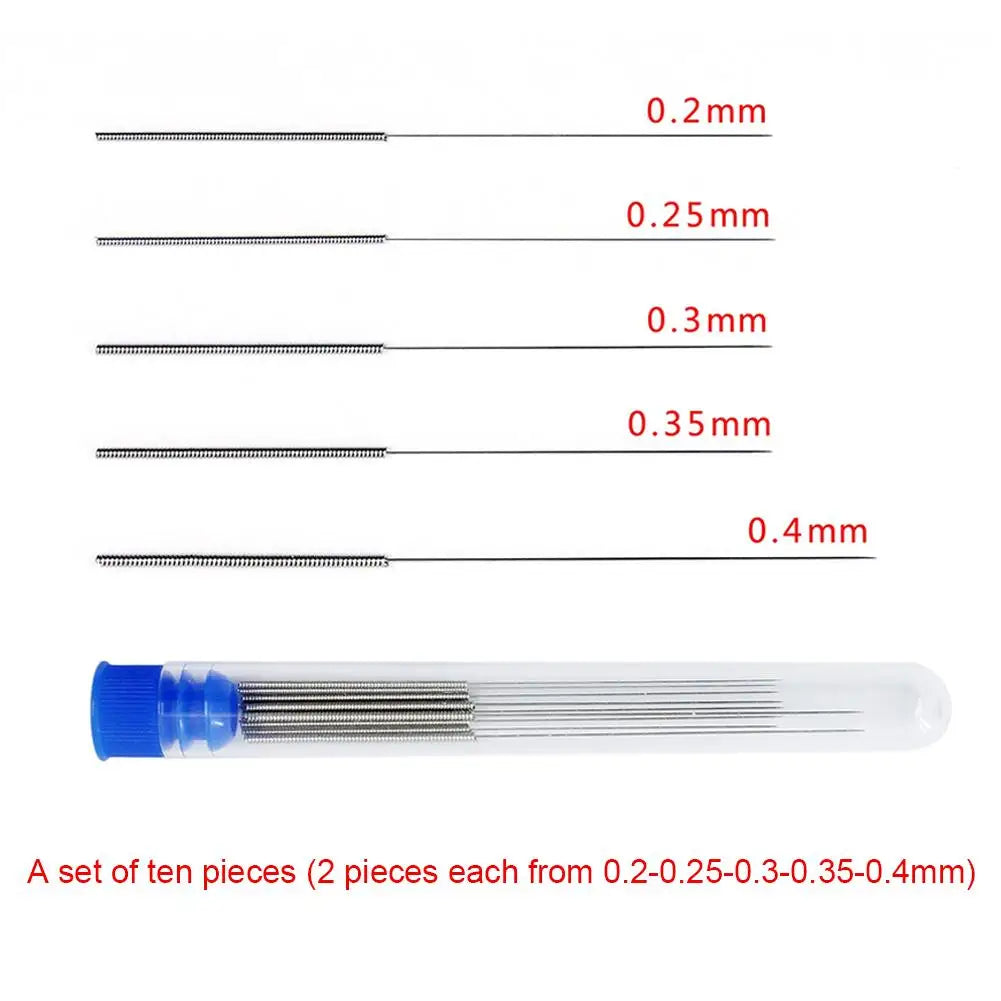 10Pcs Car Windscreen Wiper Jet Nozzle Cleaning Needles Kit Stainless Steel Washer Tool For 3D Printer Gas Stoves Shower