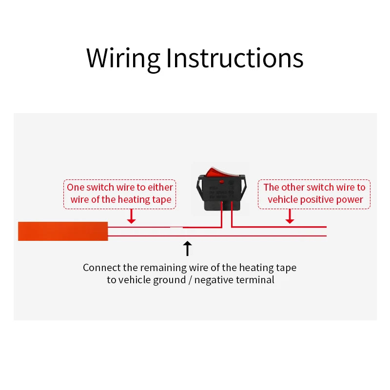 Car Oil Pipe Heater Insulation Belt 12v 24v Automatic Constant Temperature Heating Waterproof Insulation Non-Conductive