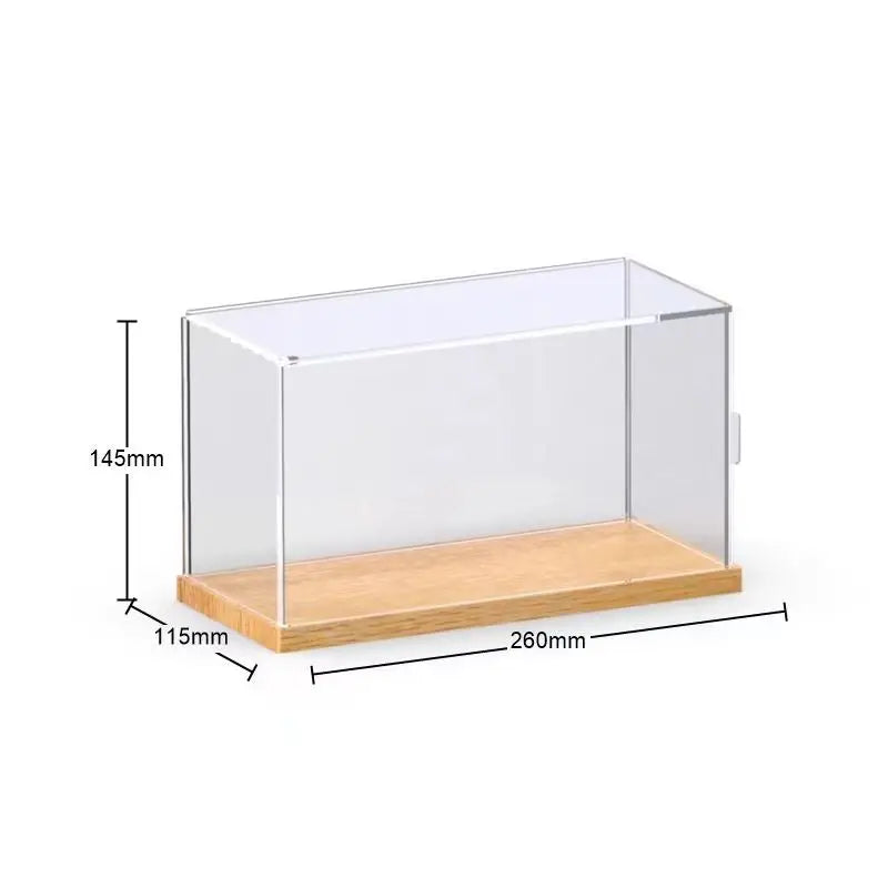 Solid Wood Step Figure Display Cabinet Transparent Acrylic Display Box For Toys, Car Models, Action Figures Storage And Display