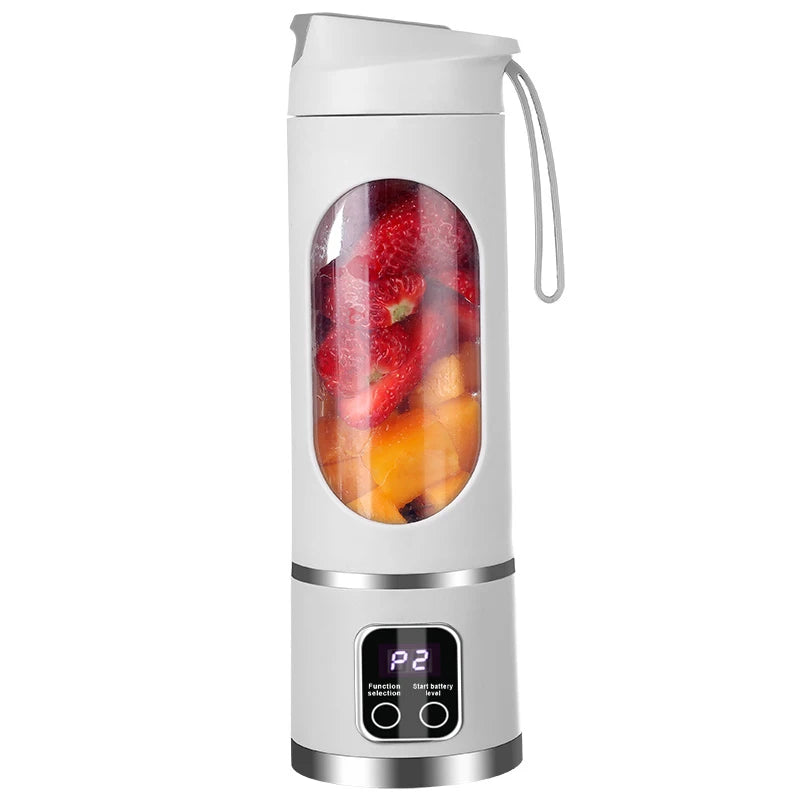 NEW 450ml Portable Electric Juicer, Mini USB Travel Juicer Machine Shakes Smoothie Blenders 12 Blades Fresh Juice Extractor