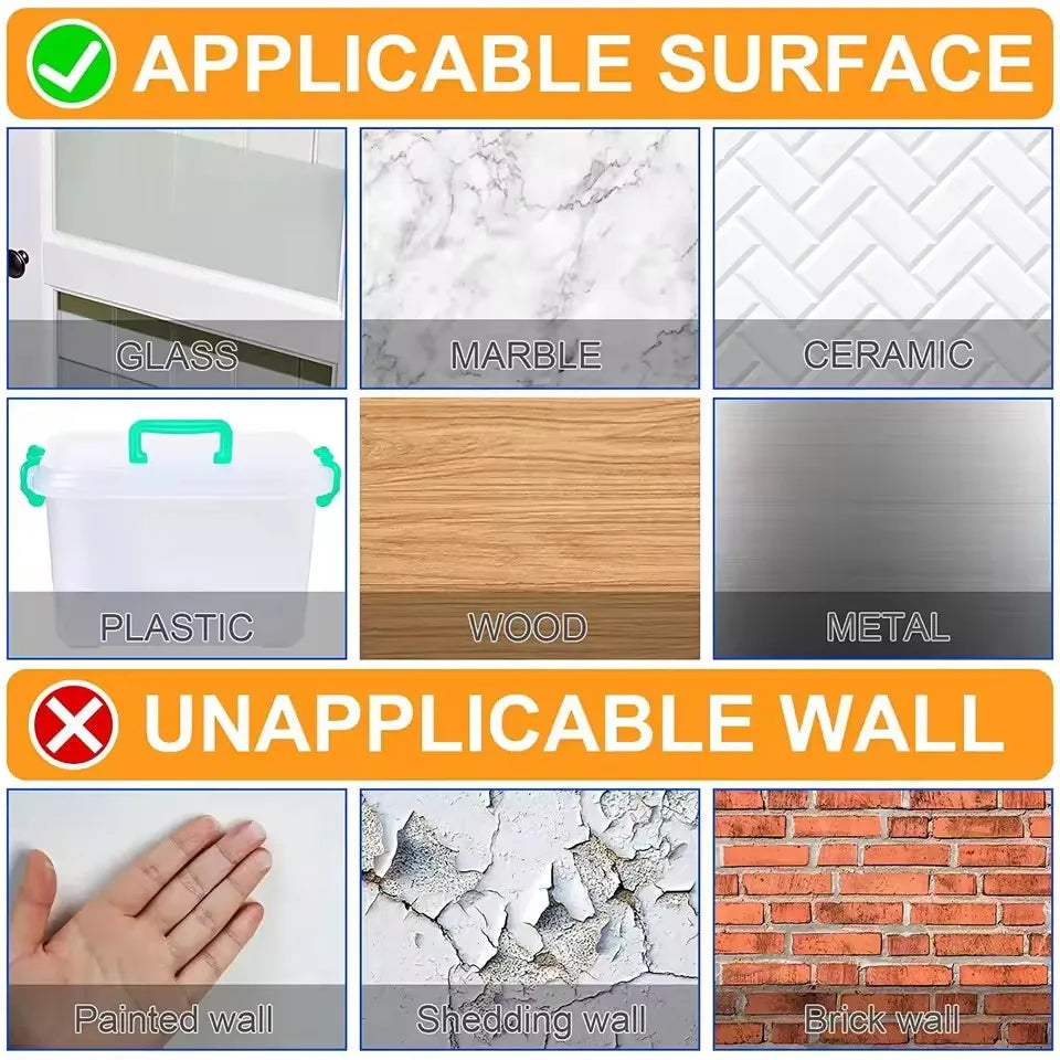 300Pcs Double Sided Adhesive Tape Nano Reusable Super Strong Transparent Wall Stickers WaterProof Widely Used Wall Mount Sticker