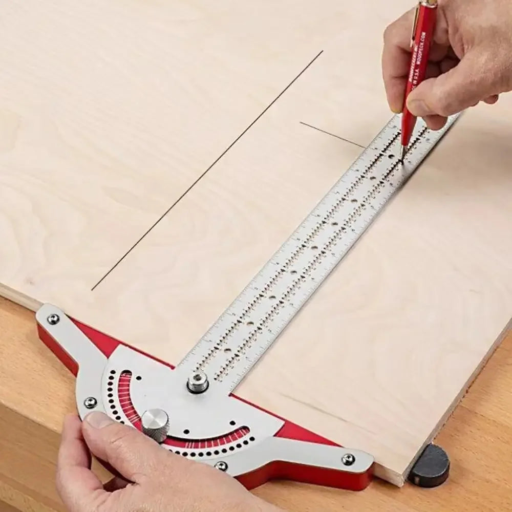 Portable Accurate Woodworkers Edge Rule Stainless Steel Marking Tool Angle Ruler Durable 0-70 Degrees Woodworking Protractor