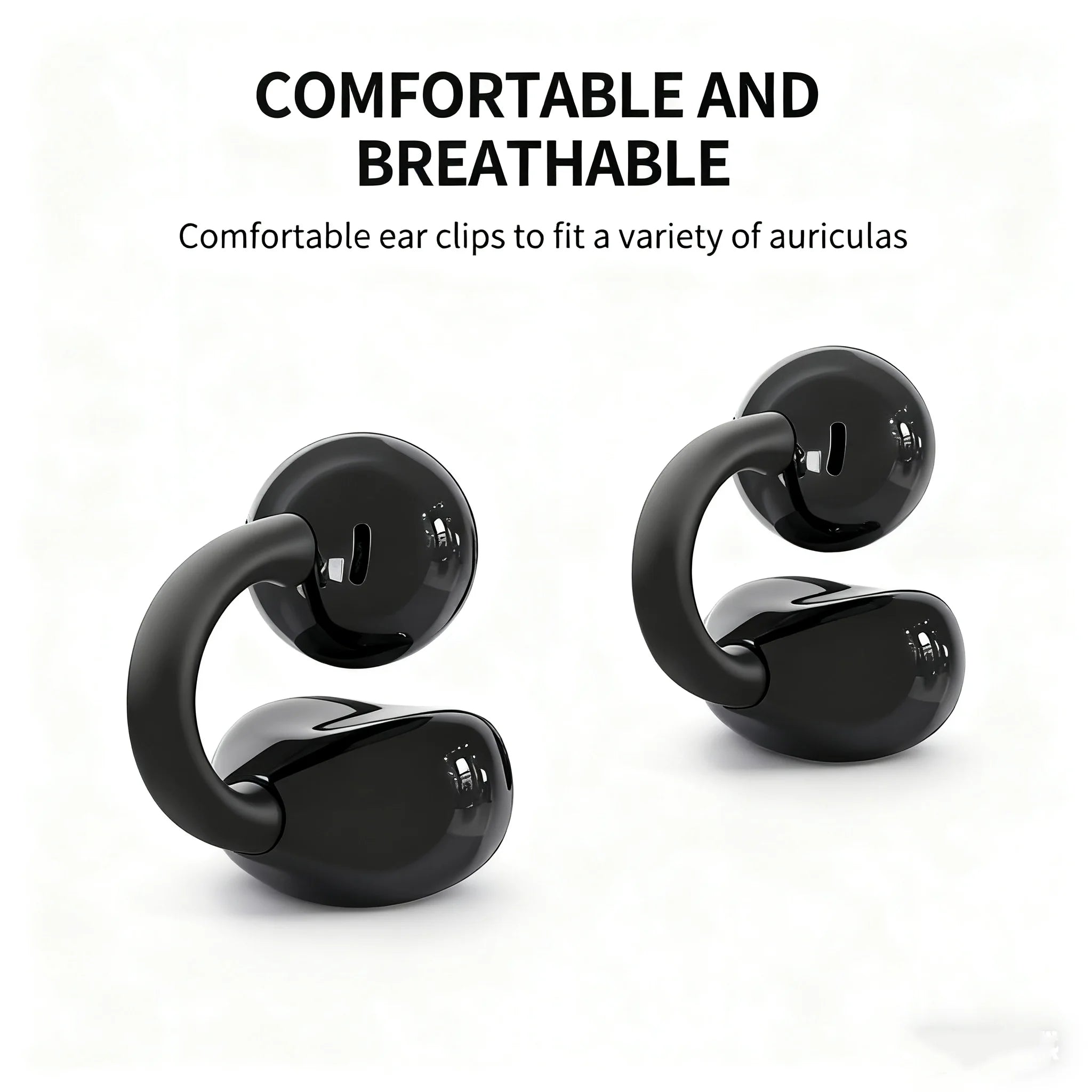 Lenovo Earbuds TA410 Bluetooth 5.4 TWS Ear Clip | Touch Control, Long Battery with Mic