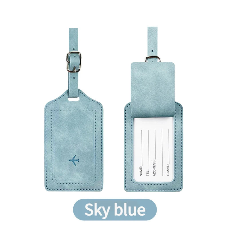 Travel Essentials: RFID-Blocking Passport Holder + Leather Luggage Tag Set