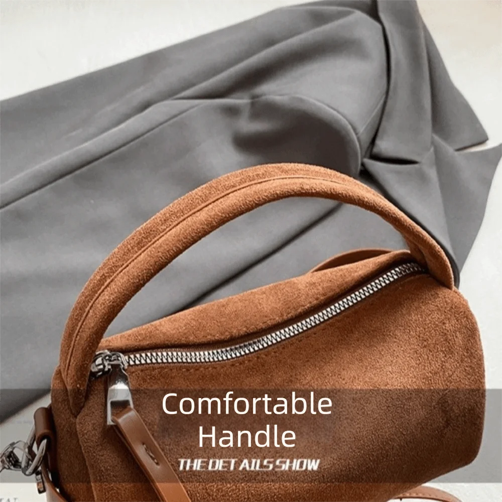 Luxury Mini Size Shoulder Bag Frosted Surface PU Leather Pillow Bag Matte Suede Women's Handbag Daily Use