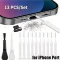 13/10PCS Mobile Phone Speaker Dust Removal Cleaner Tool Kit For iPhone and Type C Earphones Charge Port Dustproof Cleaning Brush