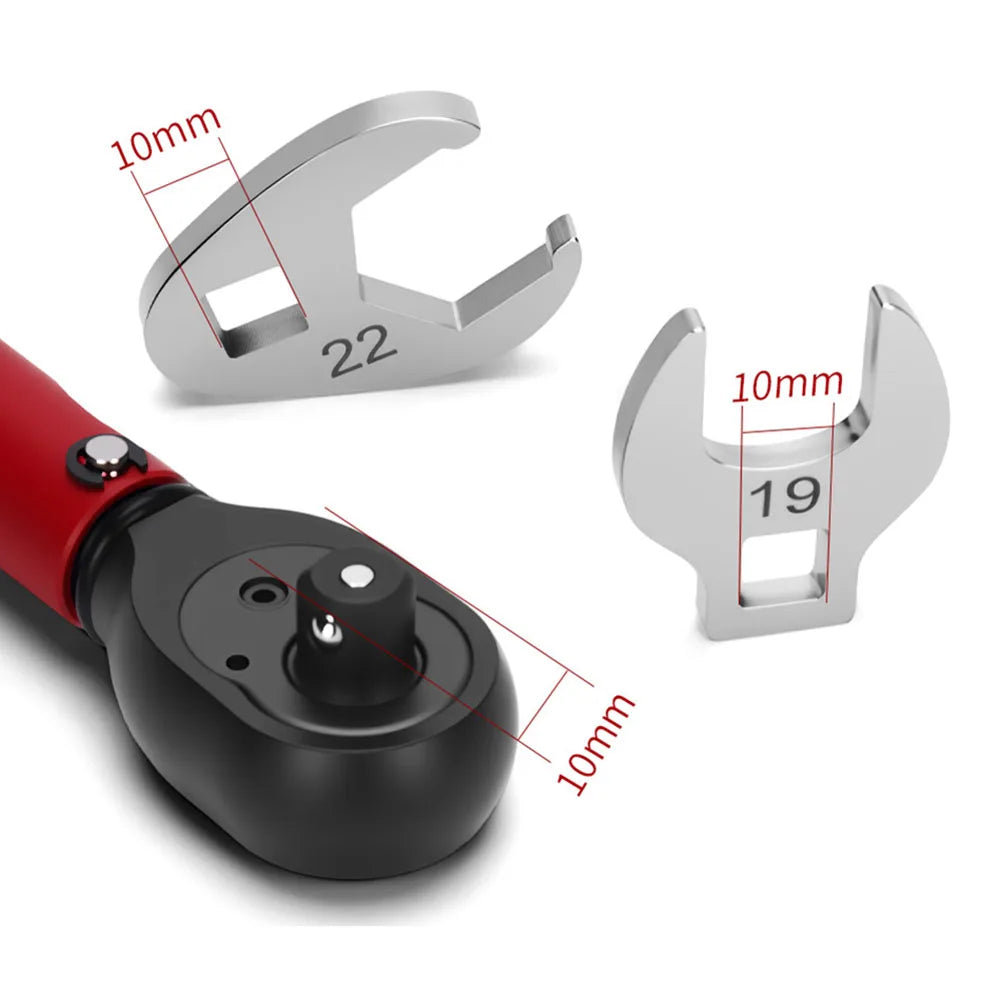 10Pcs 3/8Inch Drive Crowfoot Wrench 10-22mm Open End Spanner For Torque Wrench Maintenance Wrench Tool Adapters