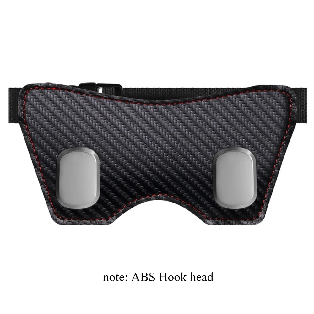 Car Back Seat Hook Headrest Suede Leather Soft Hanging Double Hook Wear-Resistant Rear Row Storage Hanger