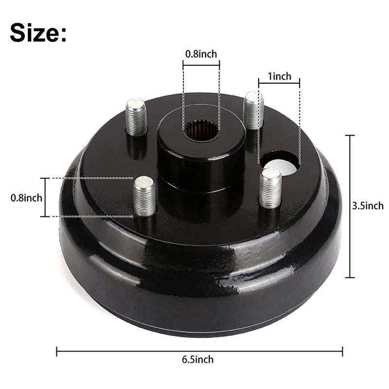 Golf Cart Brake Drum Hub Assembly For 1982-Up EZGO TXT PDS Electric Cart (Not Fit Gas Models) 19186G1 19186G1P