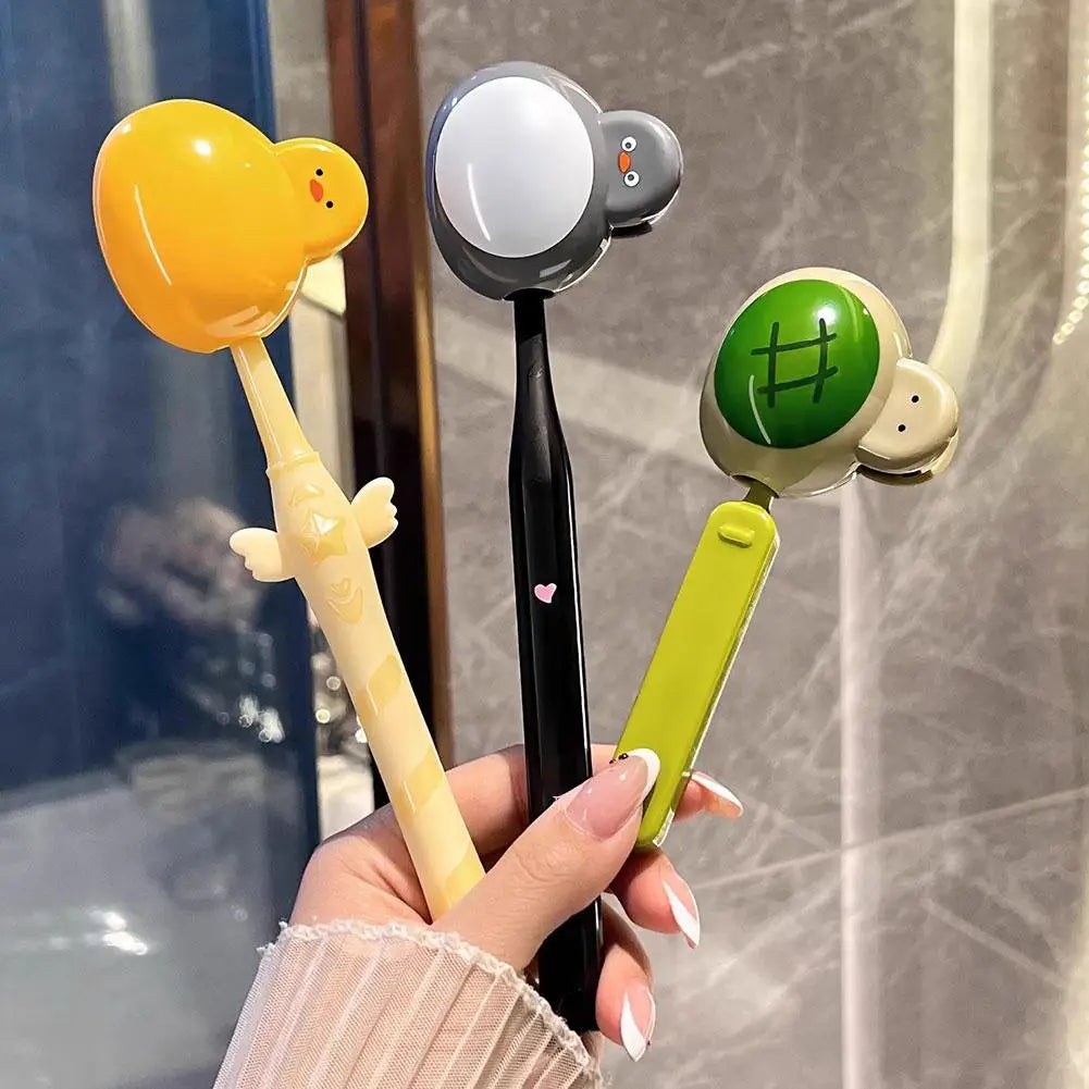 Adorable Toothbrush Head Covers Travel Toothbrush Caps with Strong Spring Cartoon Design Ventilated Storage for Manual Electric
