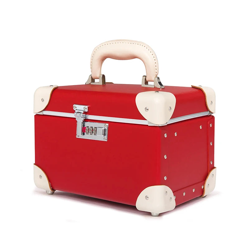 Luxury Women's Makeup Suitcase Travel Valise Voyage Hand Large Capacity Cosmetics Storage Organizer Box Hand Sewing Beauty Case